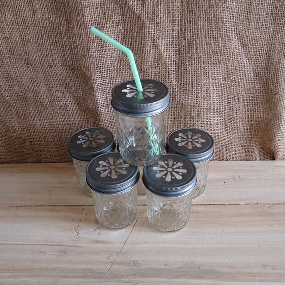 Blue Mason Jar Drinking Glasses with lids glasses with lids