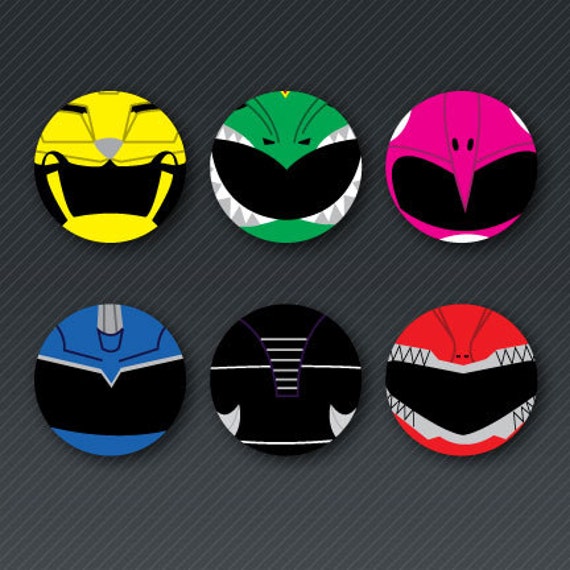 Items similar to Power Rangers Button Set on Etsy
