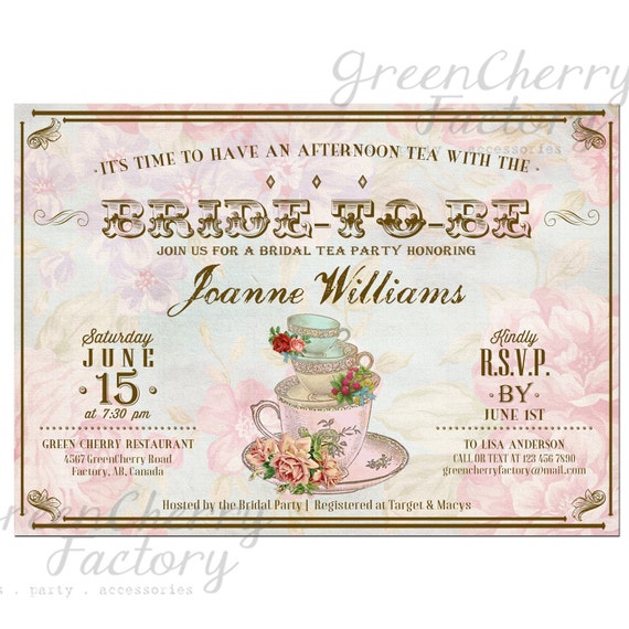 English Tea Party Invitations 6