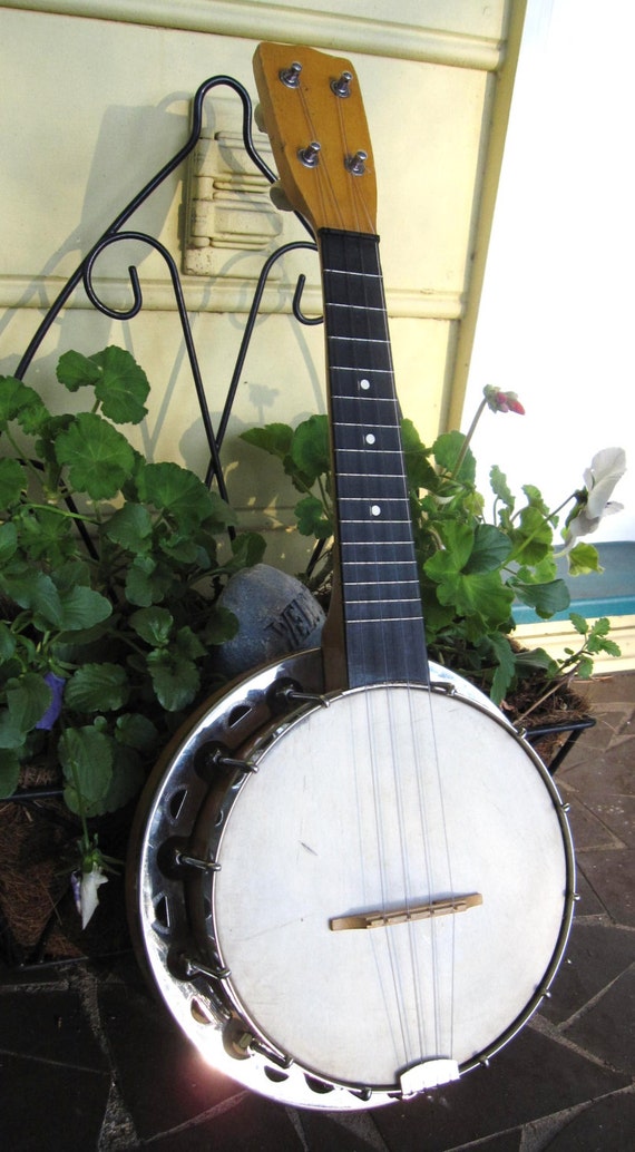 Vintage 1920s Banjo Ukulele Banjolele with Resonator and New
