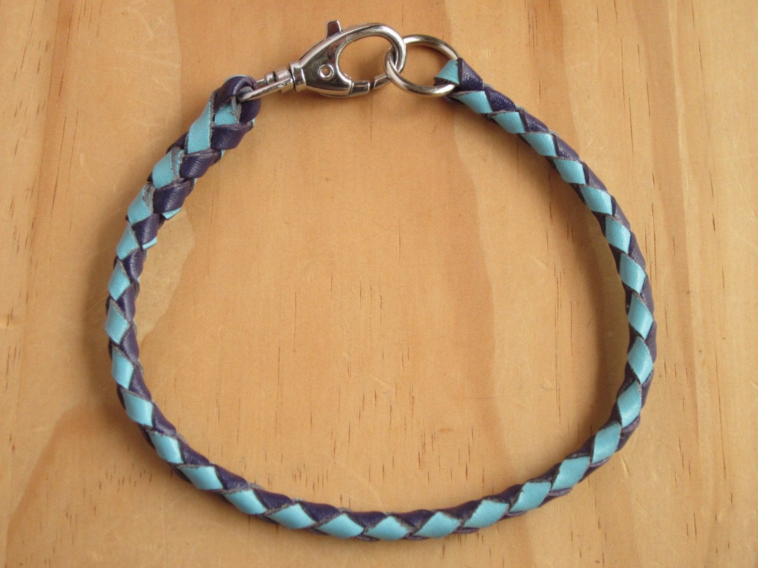 Design Your Own Braided Kangaroo Leather Dog Tag Collar