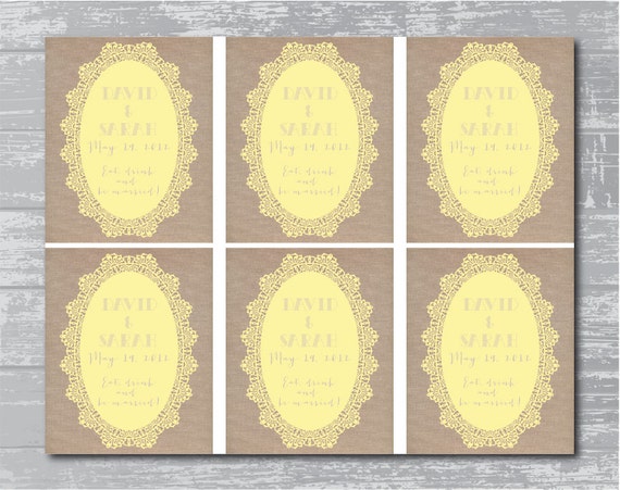 custom printable wedding wine bottle label by creativepapier