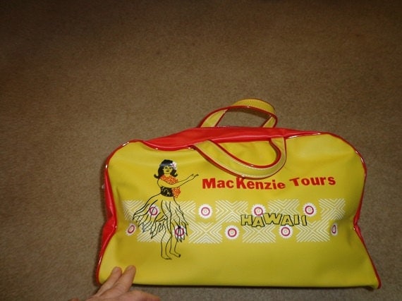 MacKenzie Tours Hawaii travel bag tote 1950s nice shape