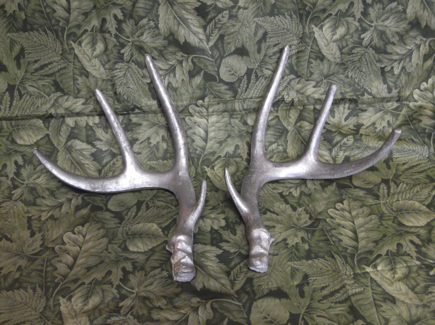 Cast Aluminum Deer Antlers One Pair Of Two Antlers