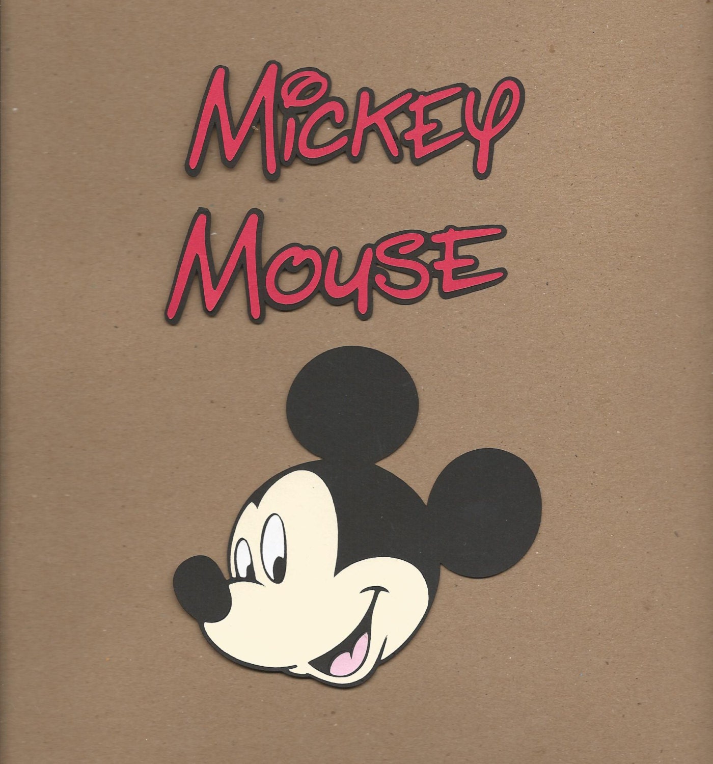 1 4 inch Mickey Mouse Cricut Die Cut from Thescrapbookgirls on Etsy Studio