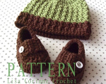 Crochet Baby Booties, Baby Boy Shoes, Crochet Baby Hats PATTERN, Baby 