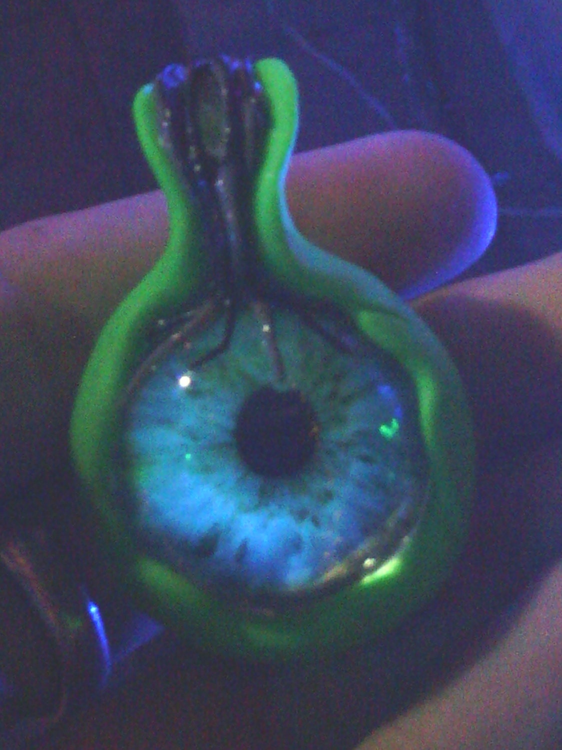 Light up LED Glass Eye 3rd Eye Pendant Glow by TwistedCreations420