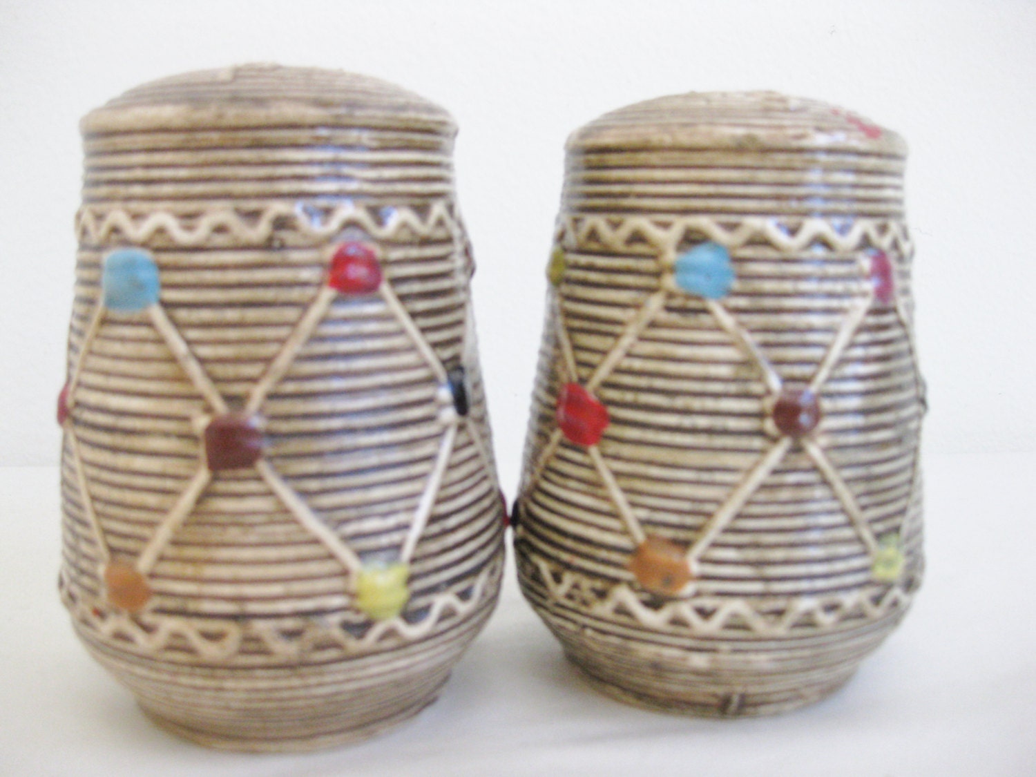 Salt and Pepper Shaker Ceramic Tilso Japan by FreeLiving on Etsy