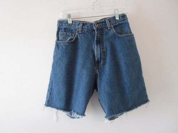 Vintage High Waisted Jean Shorts Cut Off Denim by GroovyGirlGarb