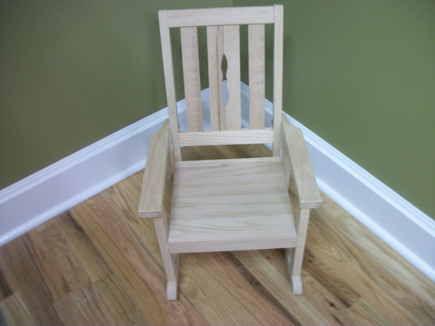 Child's oak rocking chair unfinished