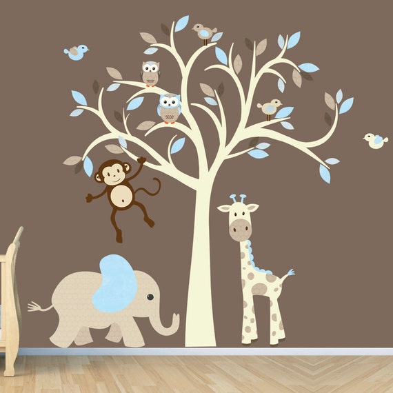 Monkey wall decals for nursery canada ~ Color the walls of 