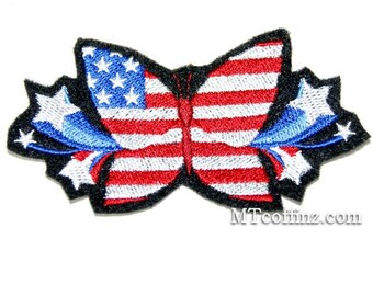 Confezione Da 10 Toppe Ricamate Bandiera Americana - Termoadesive Per Abbigliamento E Accessori - Foto 3