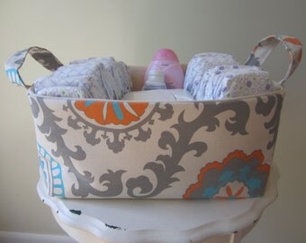 Fabric Bin - Organizer - Diaper Caddy - READY TO SHIP