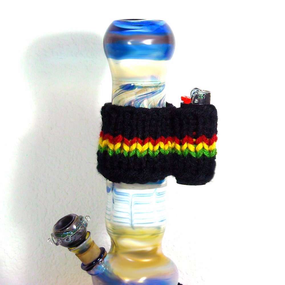 Rasta 'Bong Cozy' and Matching Lighter Holder