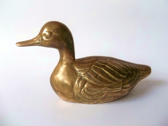 solid brass duck figurines