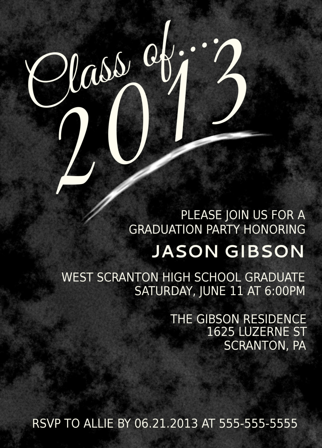 Printable Graduation Party Invitation by GooseCornerGreetings