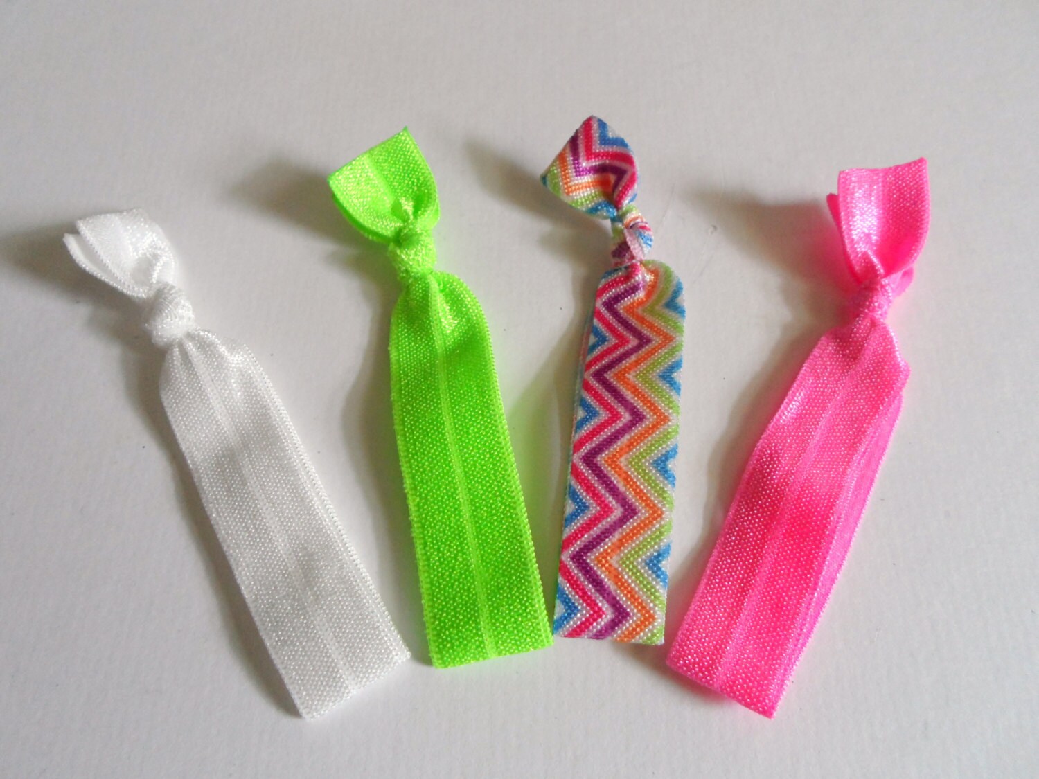 Elastic Hair Ties Neon Chevron Yoga Hair Bands