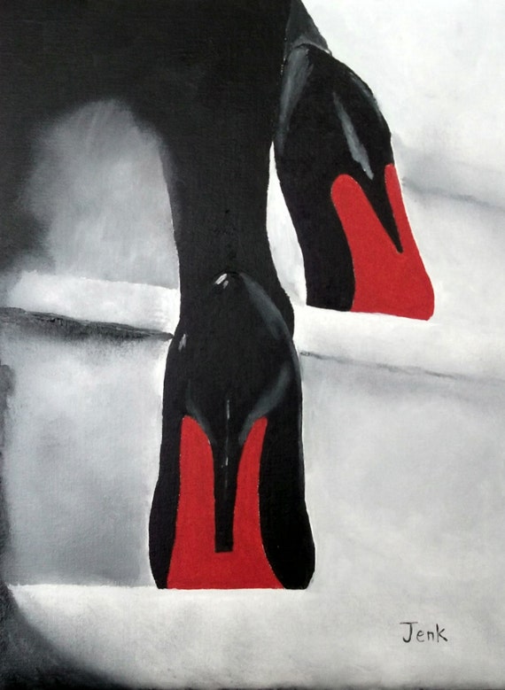 Art Print of CHRISTIAN LOUBOUTIN Black Shoes Fashion by SubjectArt