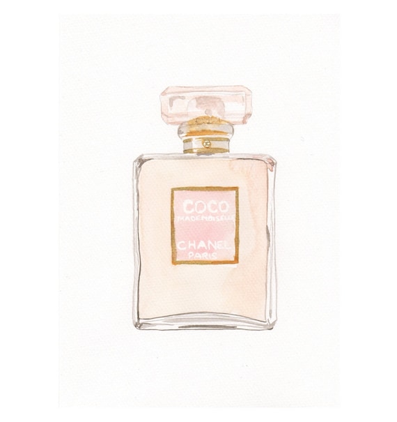 Chanel Coco Mademoiselle Eau de Parfum Fragrance Watercolor