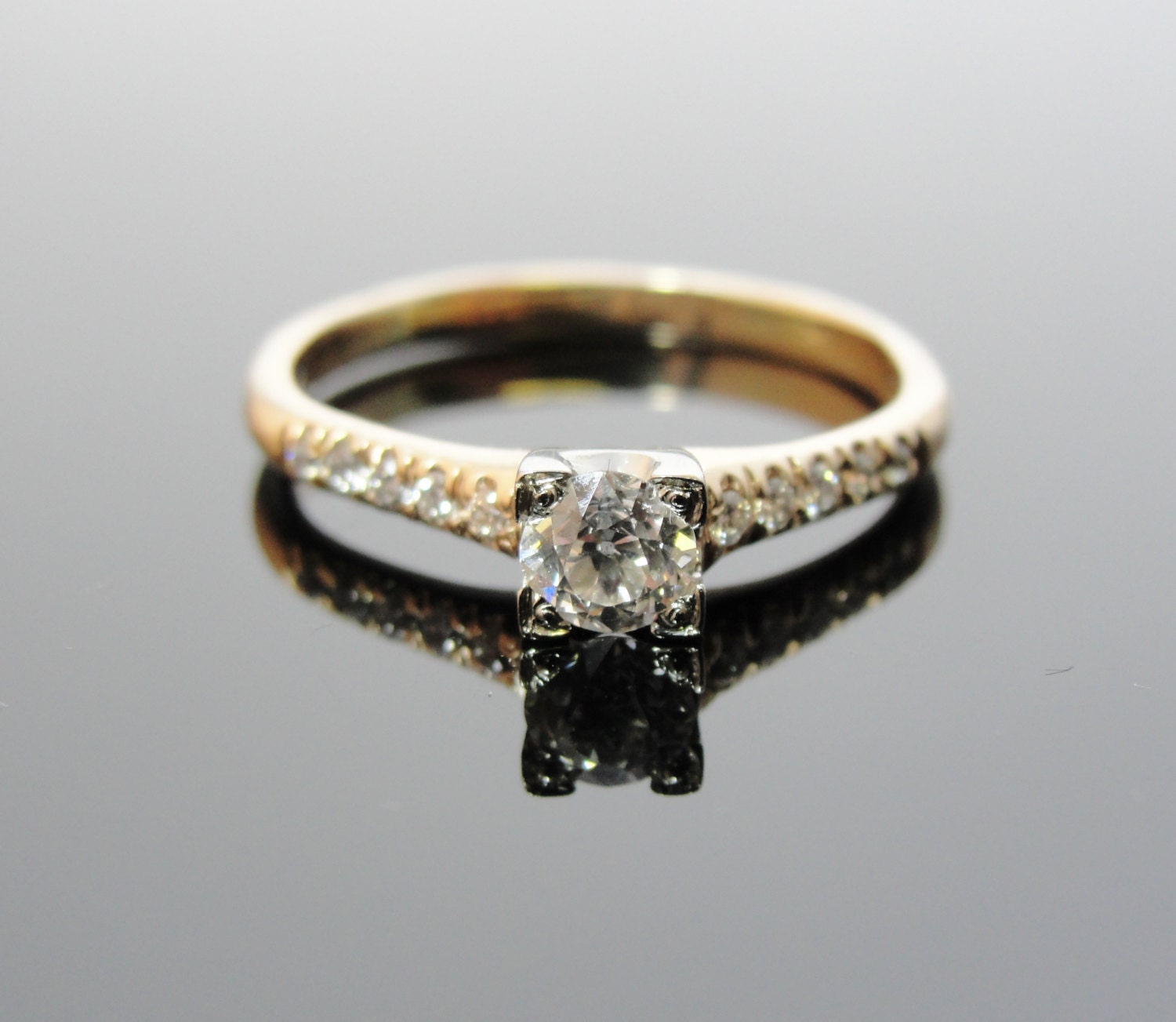 Antique Old Mine Cut Diamond in Refurbished Victorian