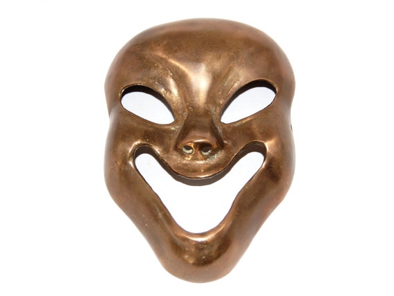 Items Similar To Vintage Solid Brass Theater Face Mask On Etsy