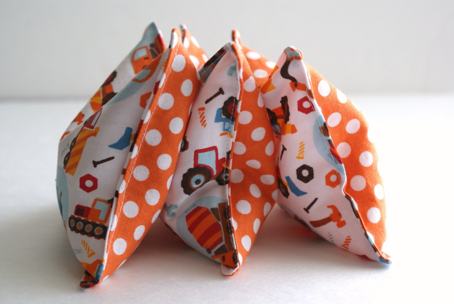 Construction Theme Bean Bag Toys Washable by GrandmasChalkboard