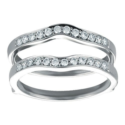 Classic Wedding Band Ring Guard Sterling by TwoBirchJewelers