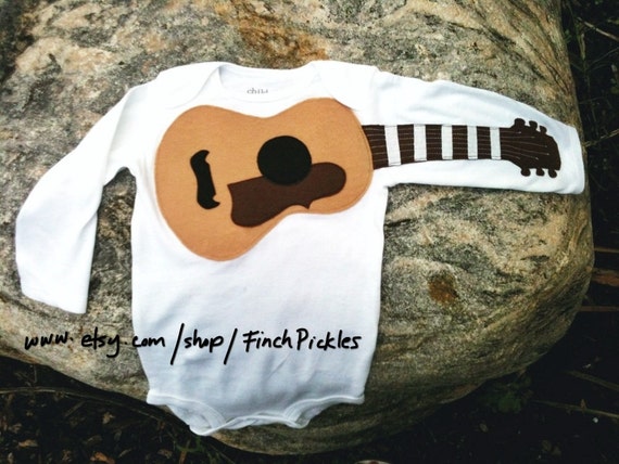 Baby clothes Amazing "Acoustic Guitar" baby onesie