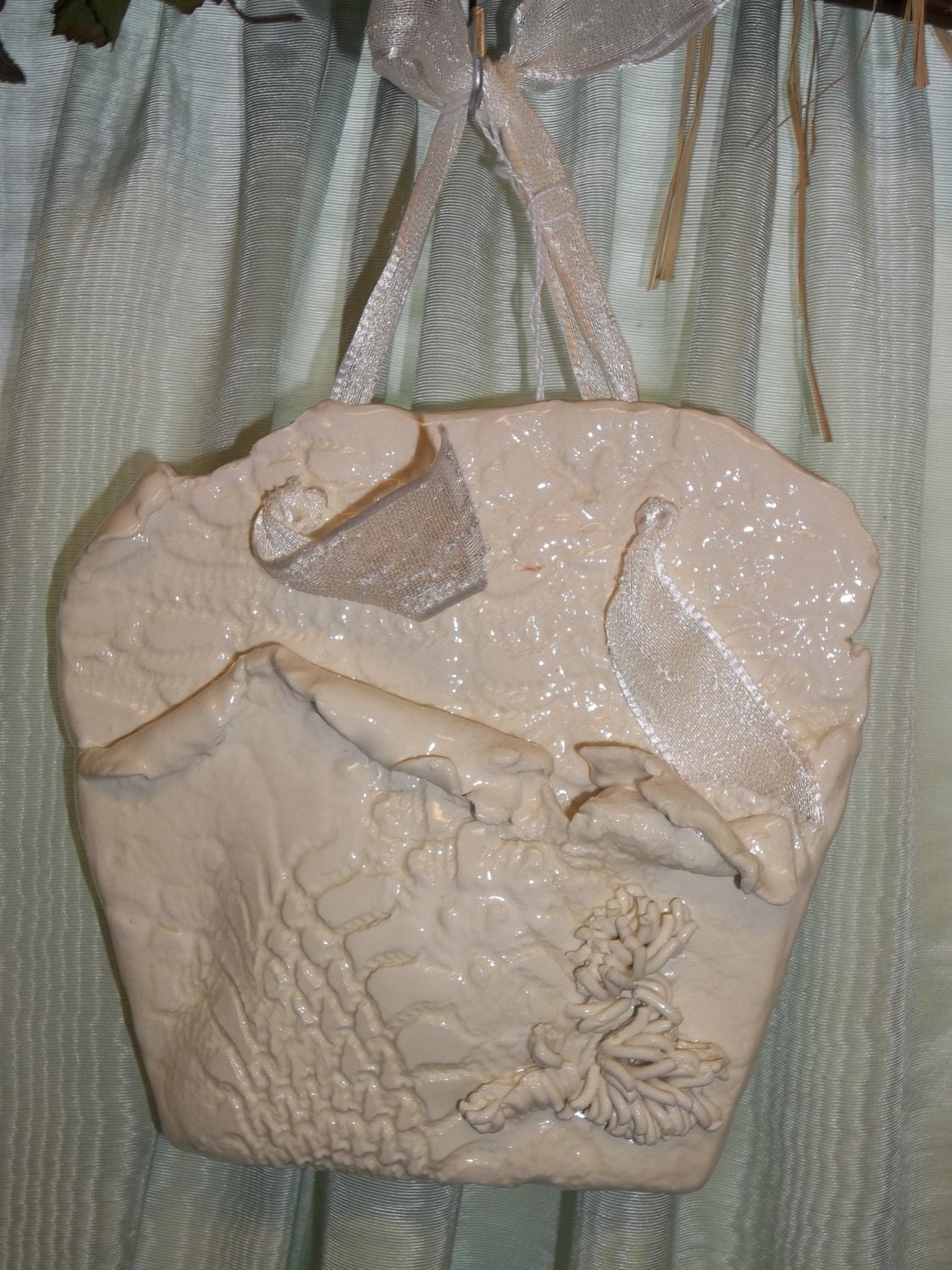 Handmade Ceramic Wall pocket by TheGildedRose2 on Etsy