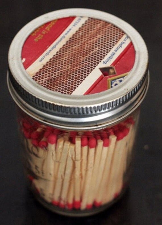 Items similar to Mason Jar Matchbook on Etsy
