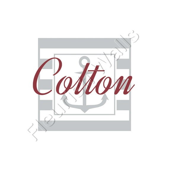 Personalized Vinyl Nautical Theme Name Wall Decal by FleurishWalls