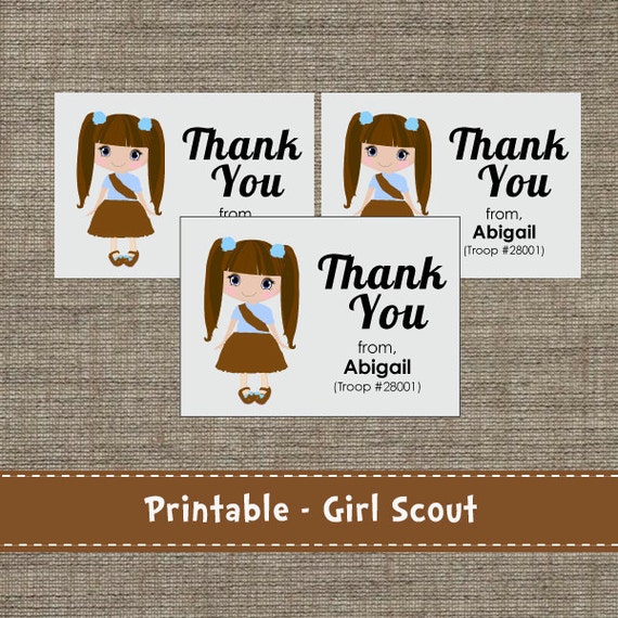 Items similar to Girl Scouts - Brownie - Junior - Daisy - Thank You ...