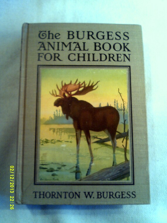 Vintage 1950 Burgess Animal Book For Children by Thornton W.