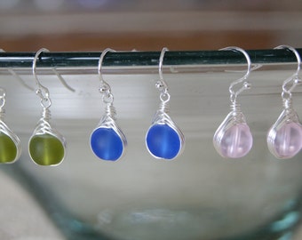 Herringbone wire wrapped Earrings