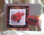 Happy Birthday Card - Vintage Sports Car