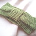 HandmadeLittleCreations Hand Knitted Wide Stylish Headband/ Earwarmer In Moss/ Dark Olive Green