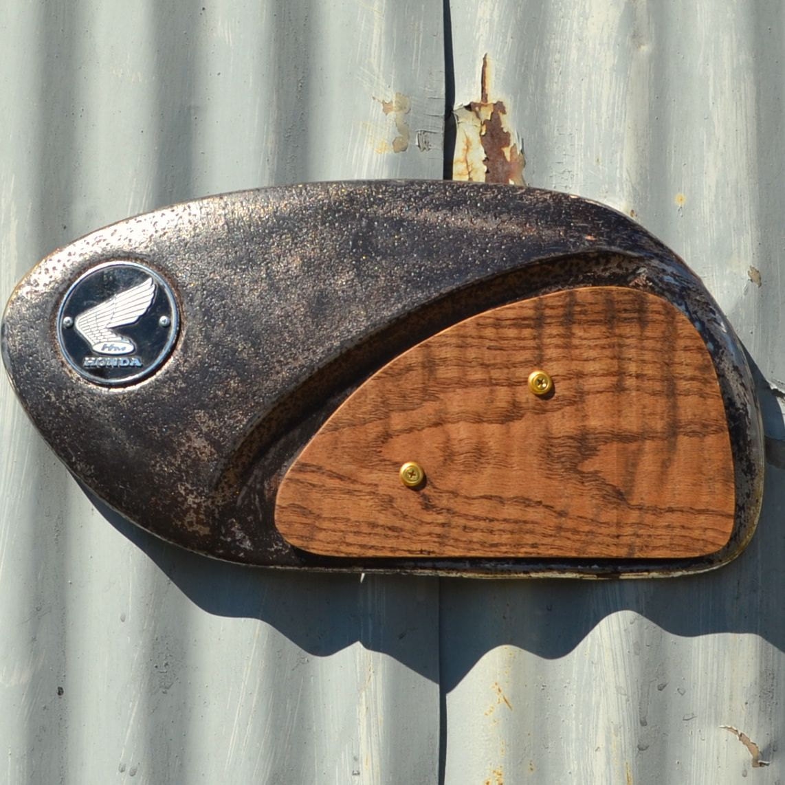 VINTAGE REAL Motorcycle Parts Art Piece Artwork Wall Hanging