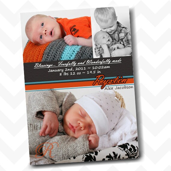 Custom Baby Announcement PDF file