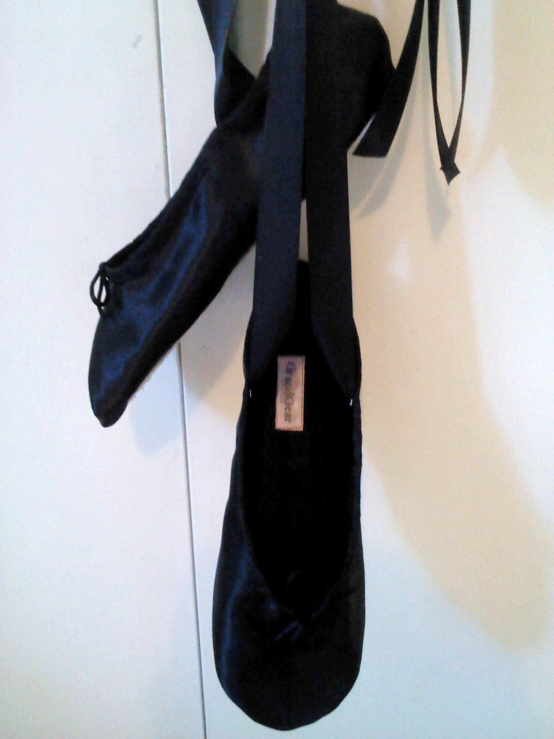 black ballerina slippers with hard sole