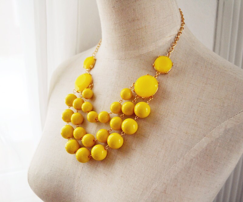 Multi Strand Bubble Necklace J. Crew Style Inspired Statement