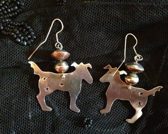 Cindy Hemley Handmade and Signed, S terling Silver, Dog Earrings ...