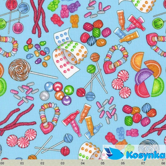 SALE Cotton print fabric tossed candy fabric Sweet Scoop by