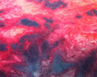 Custom ice dyed organic bamboo velour yard