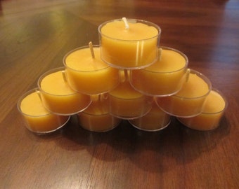 100% Pure Beeswax Tealight Candles in bulk of 40