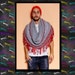 Hipster Red & Gray one of a kind UNISEX Upcycled fringed Infinity Scarf