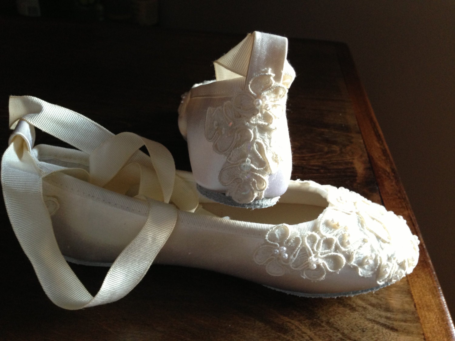 childrens ivory ballet pumps