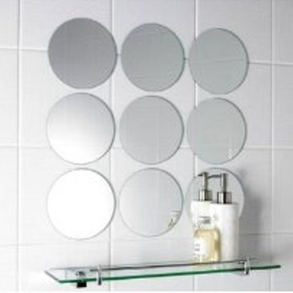 Circle Mirrors in Packs of 10 Mirrored Round Tiles sizes