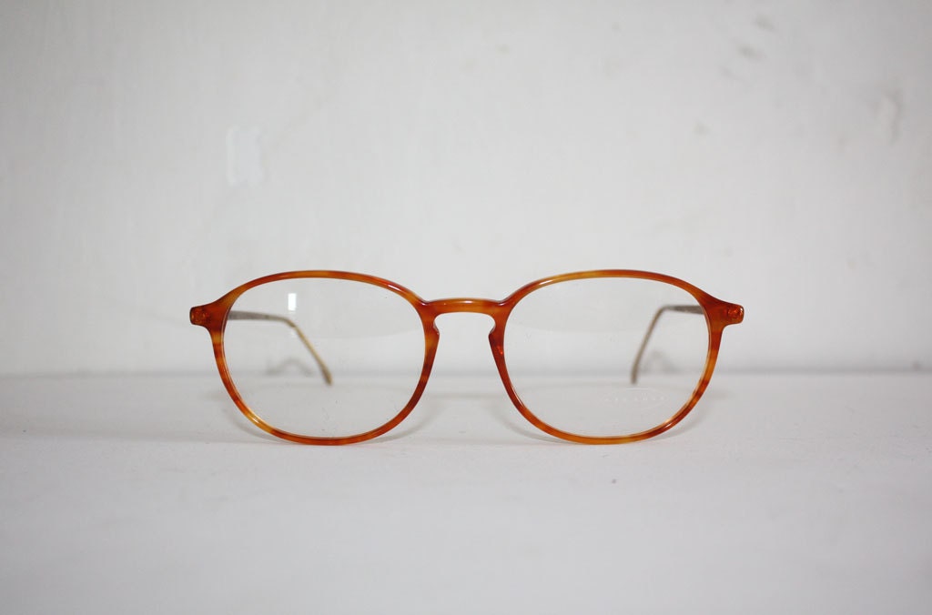 Vintage Eye Glasses Red Rose 108 Oval Pantos Oliver People Style Made