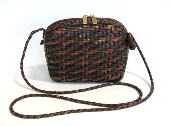 cem woven leather purse