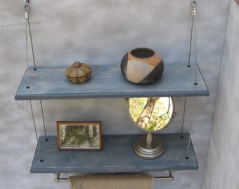 floating bathroom shelf decor